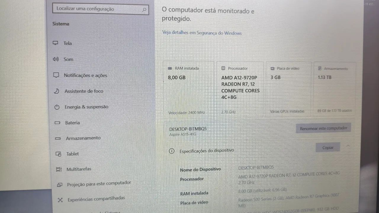 Notebook gamer Acer a515-41G - Foto 4