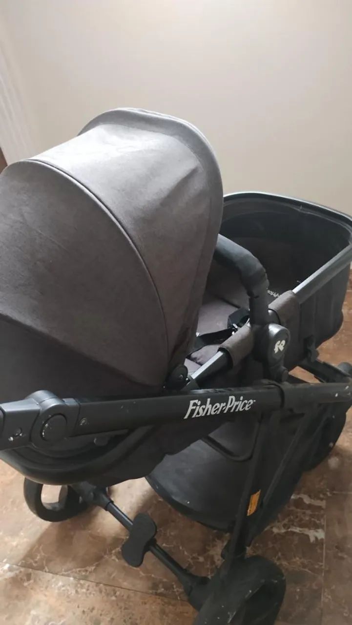Carrinho de Bebê Fisher-Price Heritage 3 em 1 (Com Moisés) - Excelente Estado - Foto 3