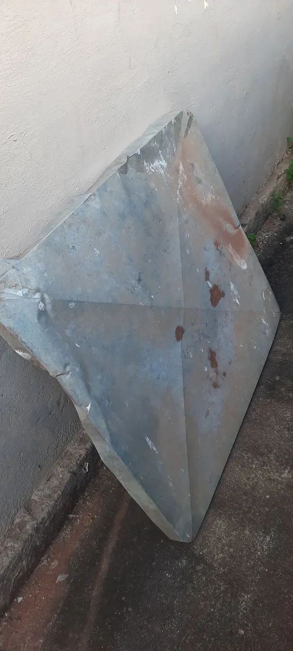 Tampa de inox para antiga caixa de amianto