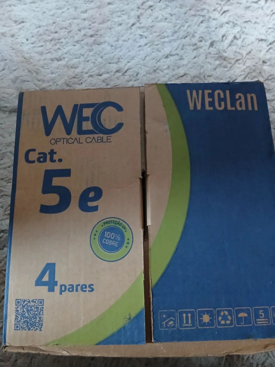 Caixa de cabo Lan cat5e