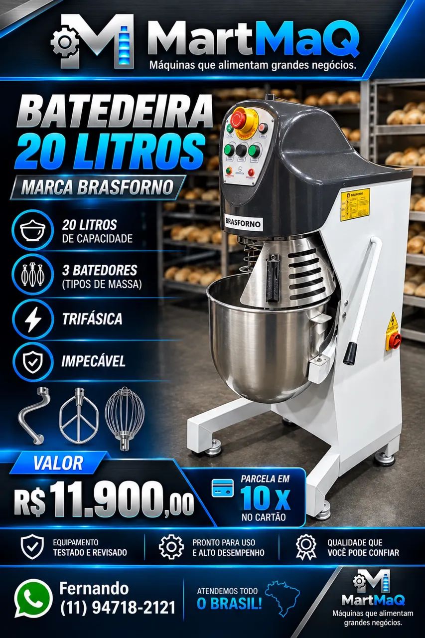 Batedeira Brasforno 20 litros - Foto 2