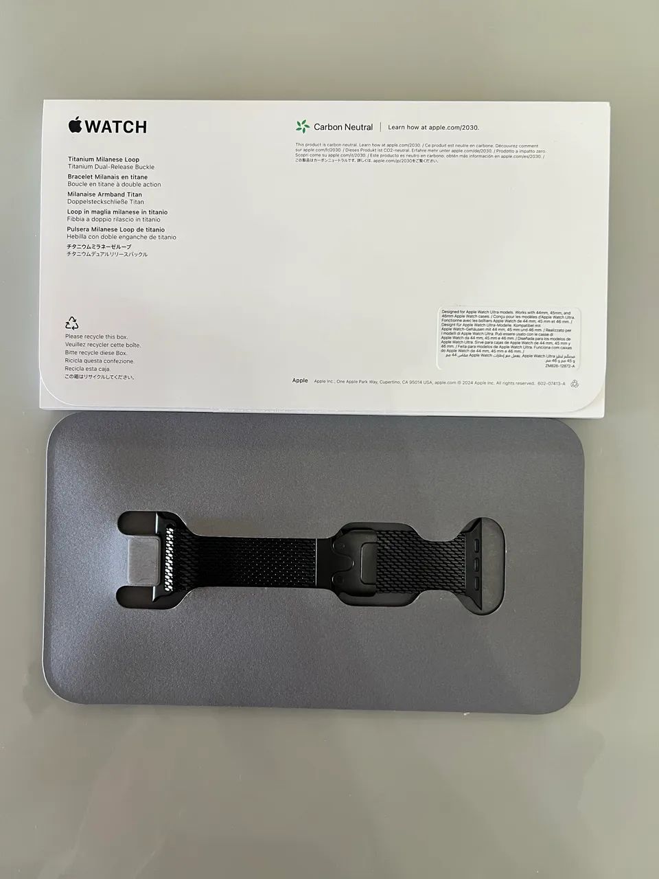 Pulseira para Apple Watch preta estilo milanês de titânio para caixa 49mm - P - Foto 2