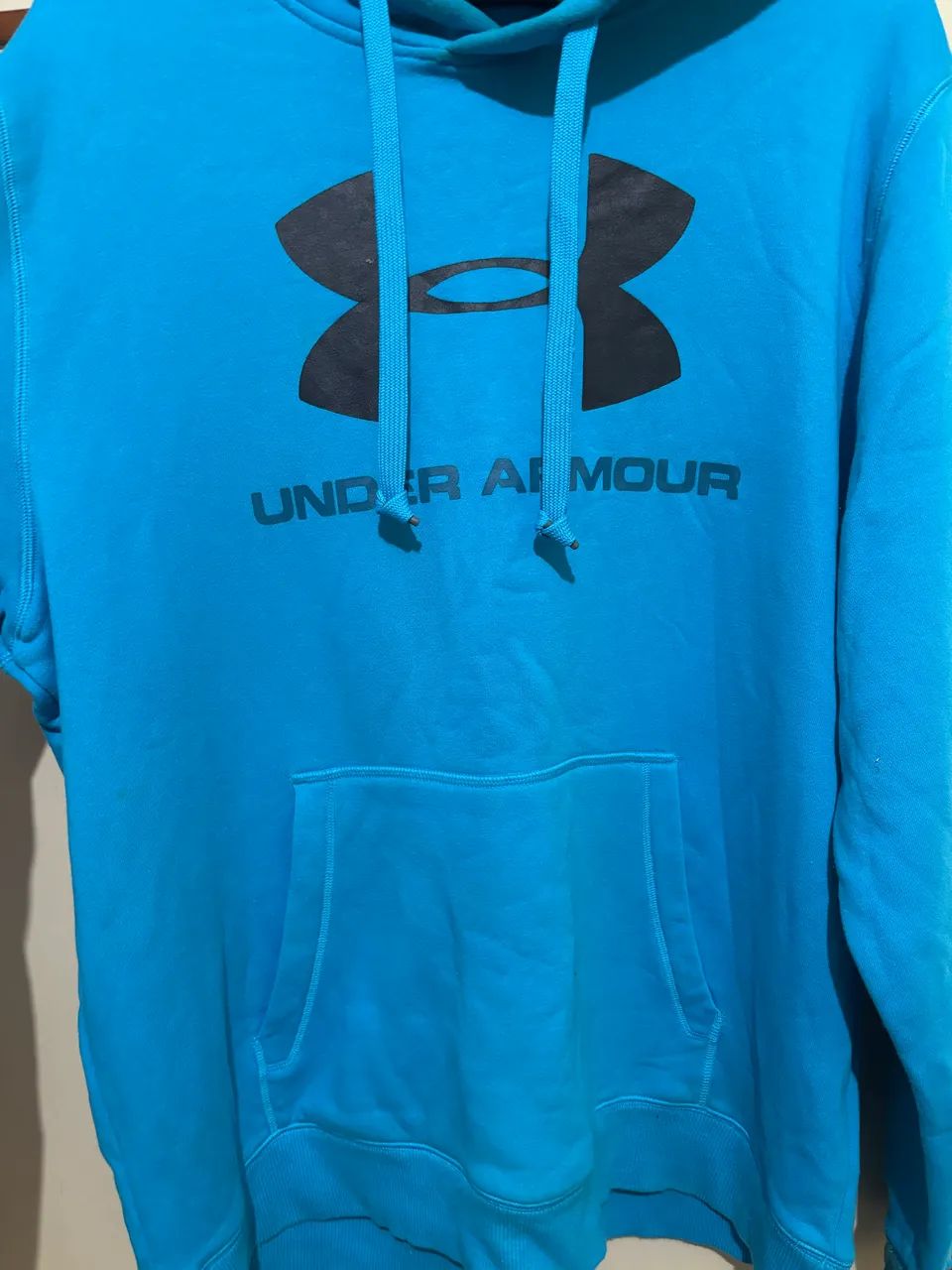 Blusa Azul Moletom Under Armour - Foto 4