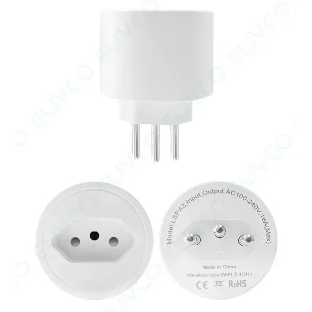 Tomada inteligente Wifi 16A Bivolt padrão brasileiro     Compatível com Amazon Alexa e Ass - Foto 4