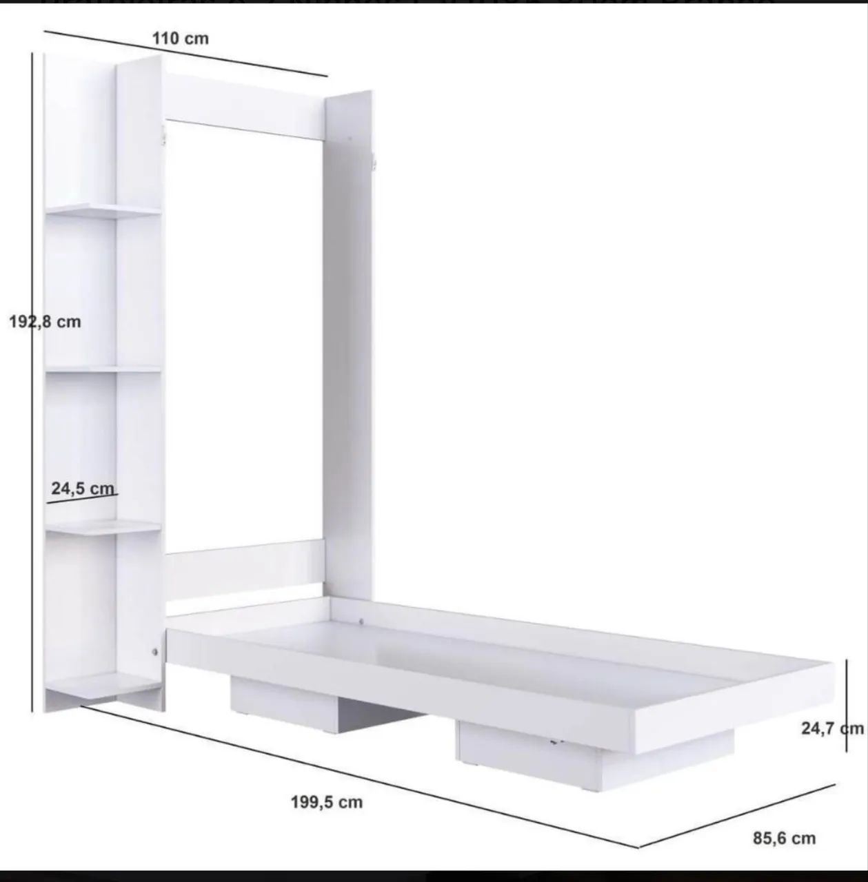 Cama solteiro de embutir  - Foto 5