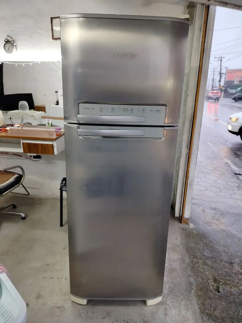 Geladeira inox duplex 