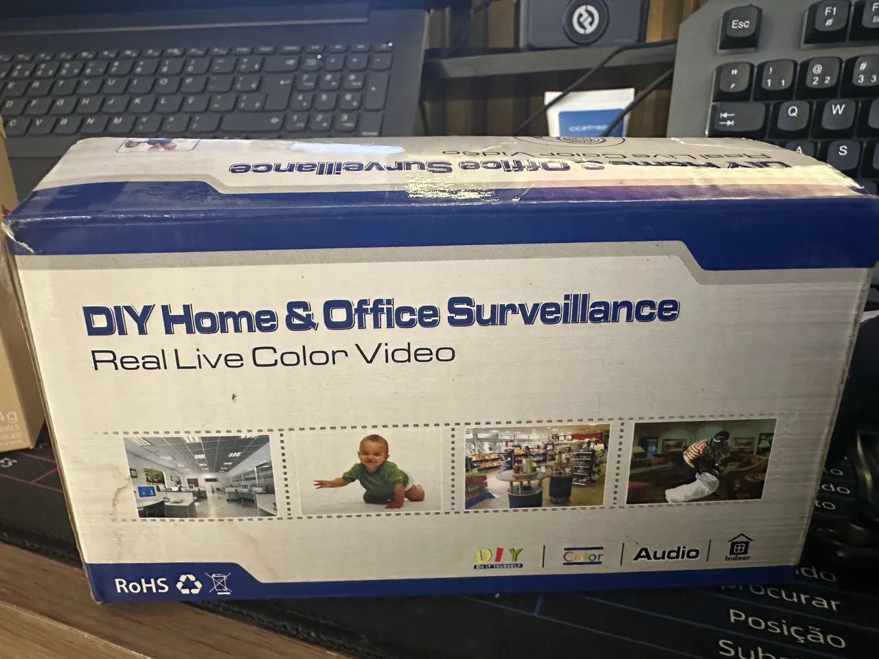 Vendo Mini Câmera de Vigilância Sem Fio com Microfone - Nova (Caixa Aberta) 