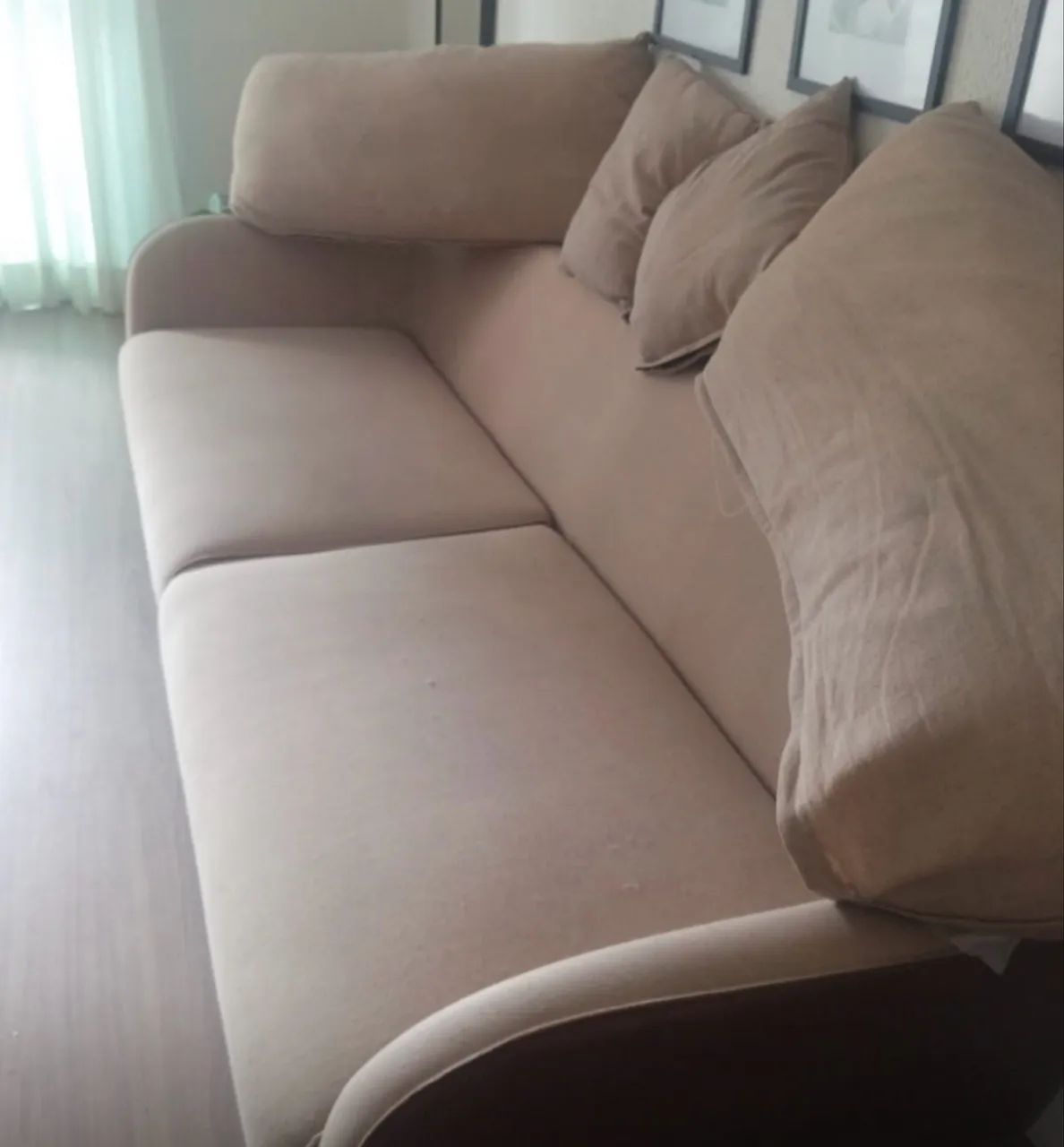 Sofá Living em Linho Bege 2,40m - Foto 4