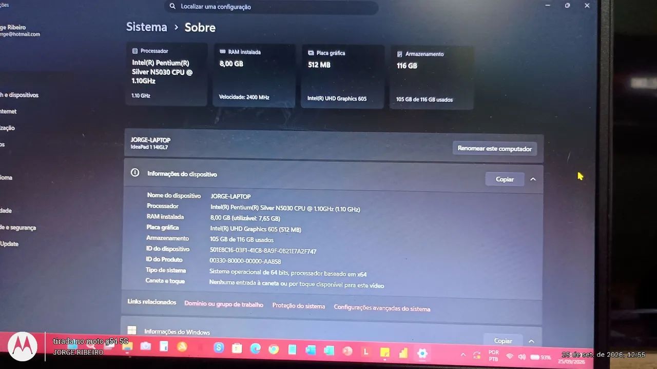 NOTEBOOK LENOVO IDEAPAD 1i A VENDA - Foto 5