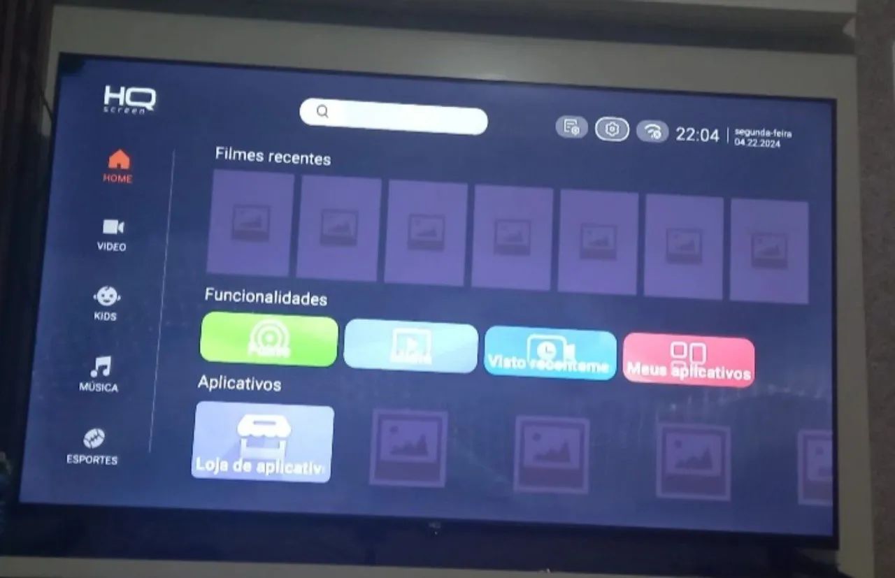 Smart TV de 50 polegadas, marca HQ. 