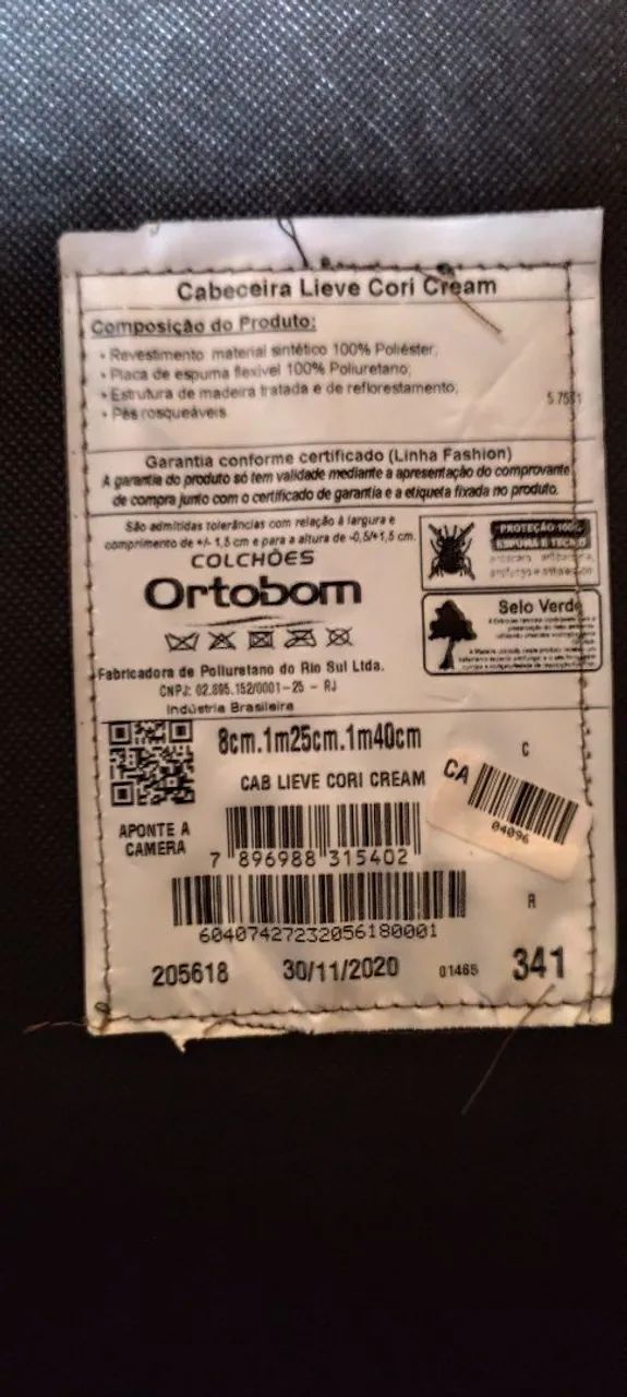 Vendo base e cabeceira Ortobom Sommier em corino - Foto 5