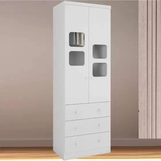 Roupeiro Infantil Lumi 2 Portas, 100% MDF  - Foto 3