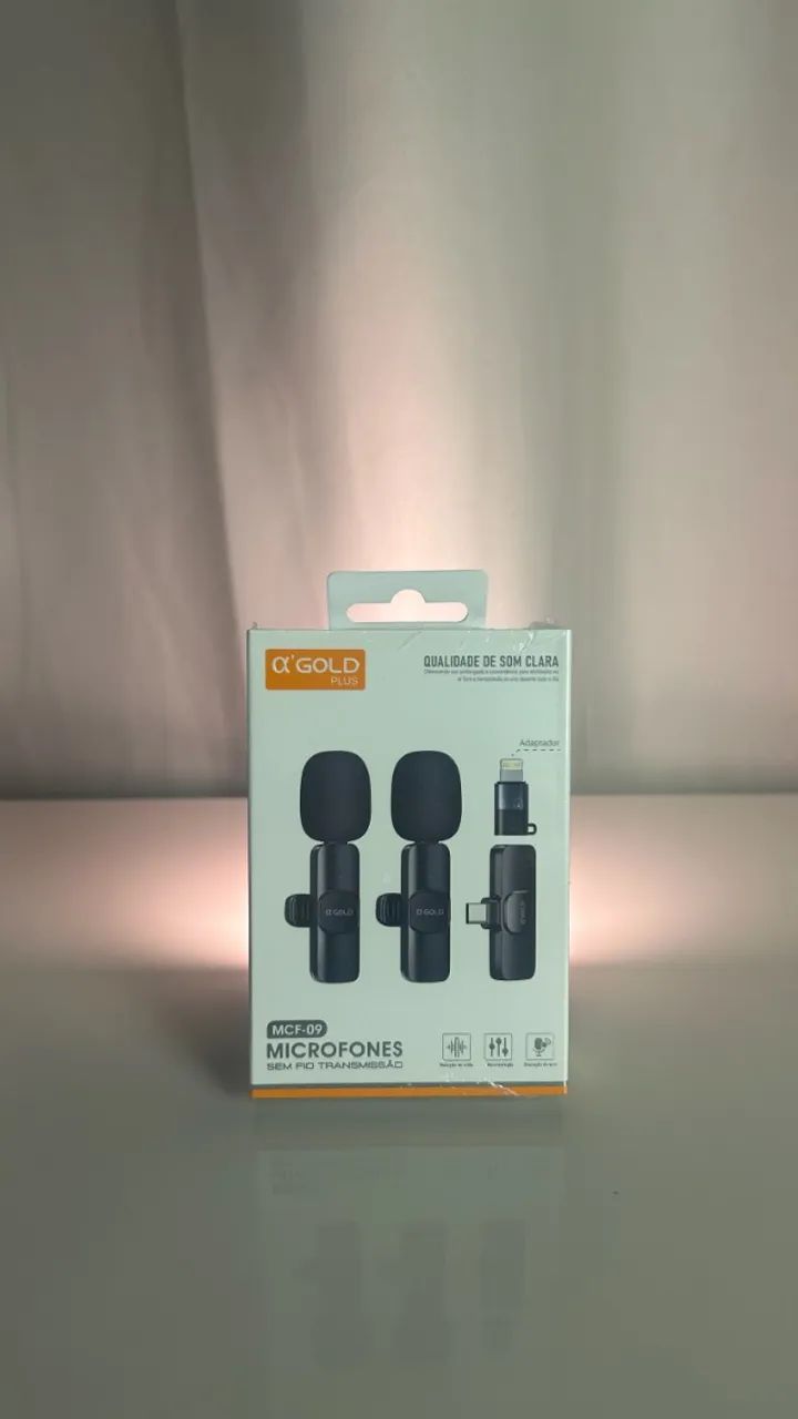 Microfone de Lapela Sem Fio 
