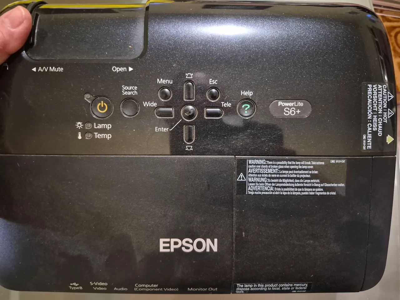 Projetor Epson PowerLite S6+ (H283A) - Funcionando - Foto 3