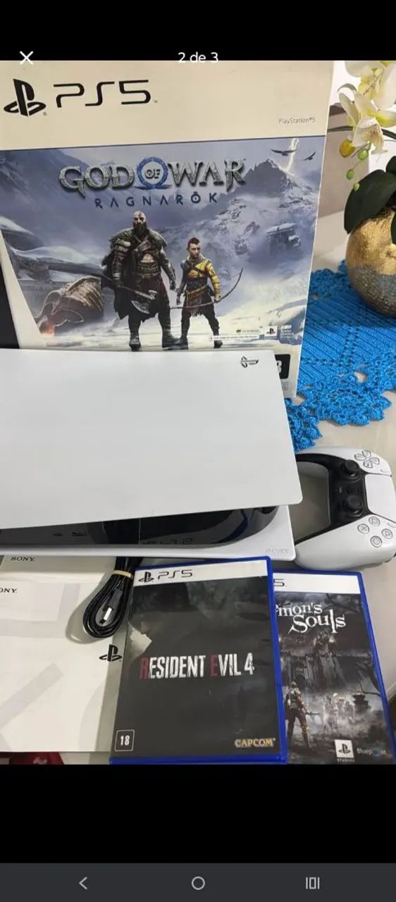 Playstation 5 Slim 1TB mais jogos e 2 Controle - Foto 2
