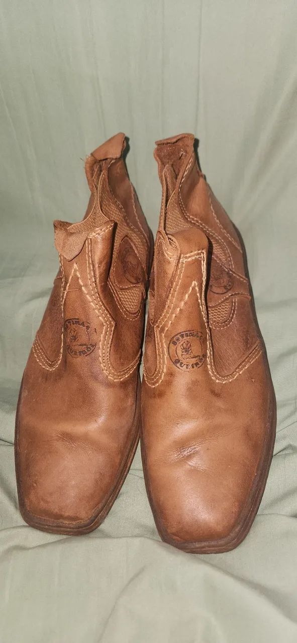 Bota Couro Marrom Tam 40 estado Excelente 