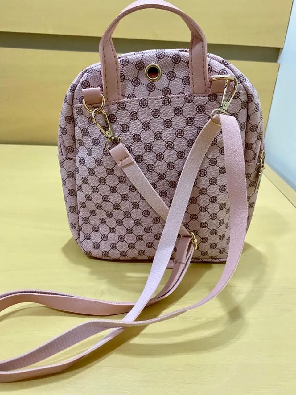 Mini mochila estampada rosa - Nova - Foto 4