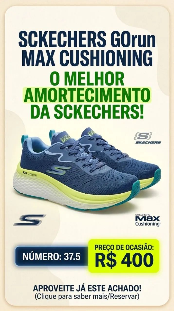 Tênis Sckechers Max cushioning 38 importado 