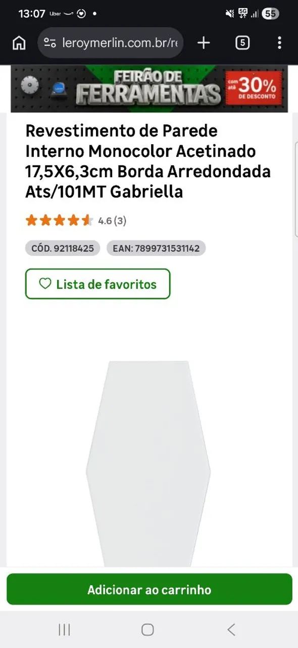 3 pacotes de revestimento de parede interno monocolor acetinado Gabriella - Foto 4