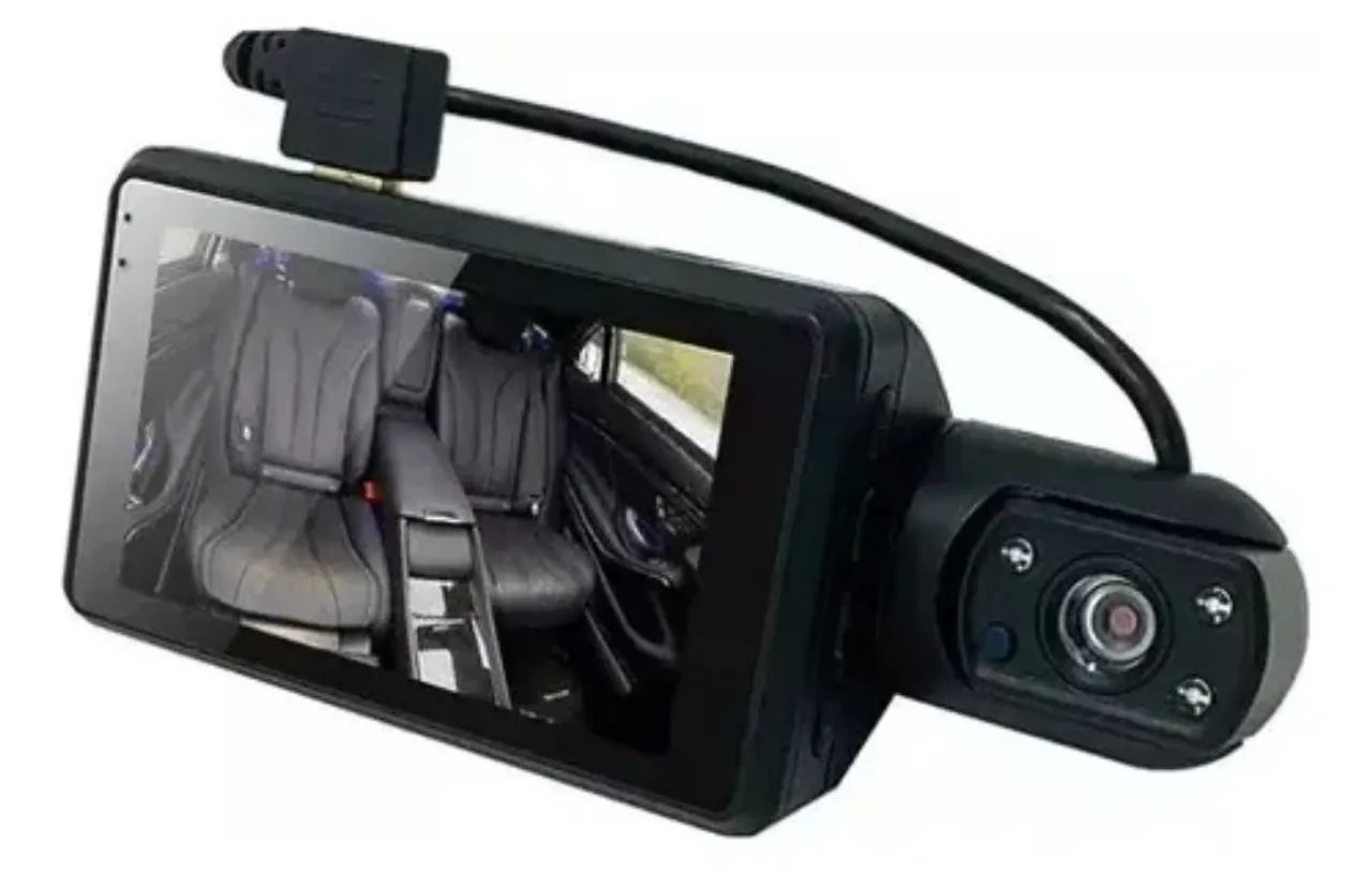 Camera Veicular Dashcam Grava Dentro E Fora Do Carro Display