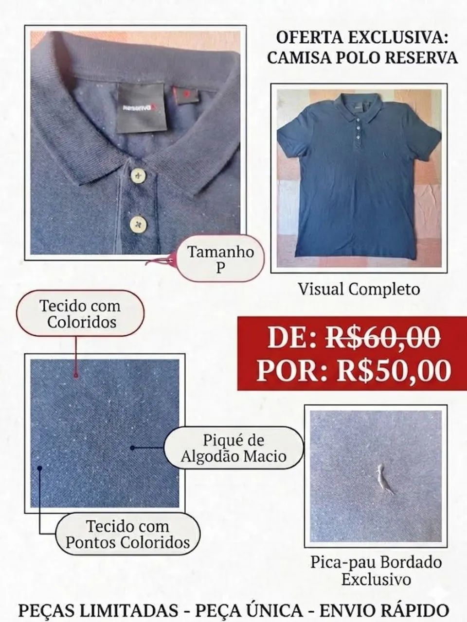 Camiseta Polo Reserva - Foto 4