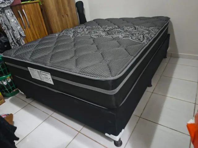 Cama Box Casal Colchão Molas Ensacadas Nova - Entrega Grátis  - Foto 3