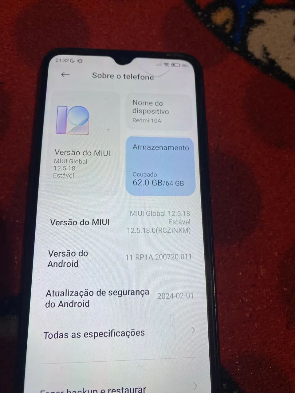 Redimi 10A 64gigas passo cartão - Foto 4