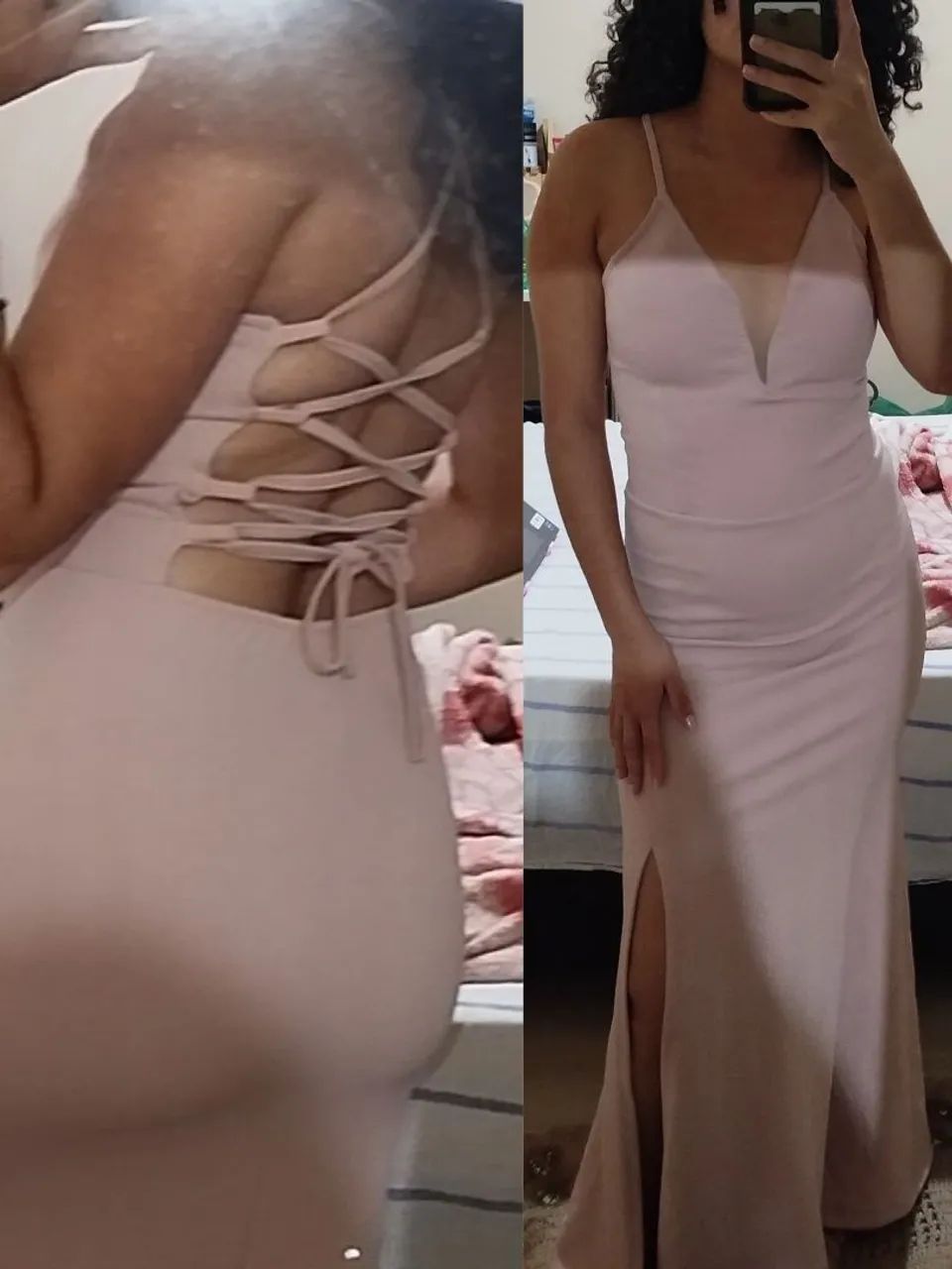 vestido rosé P