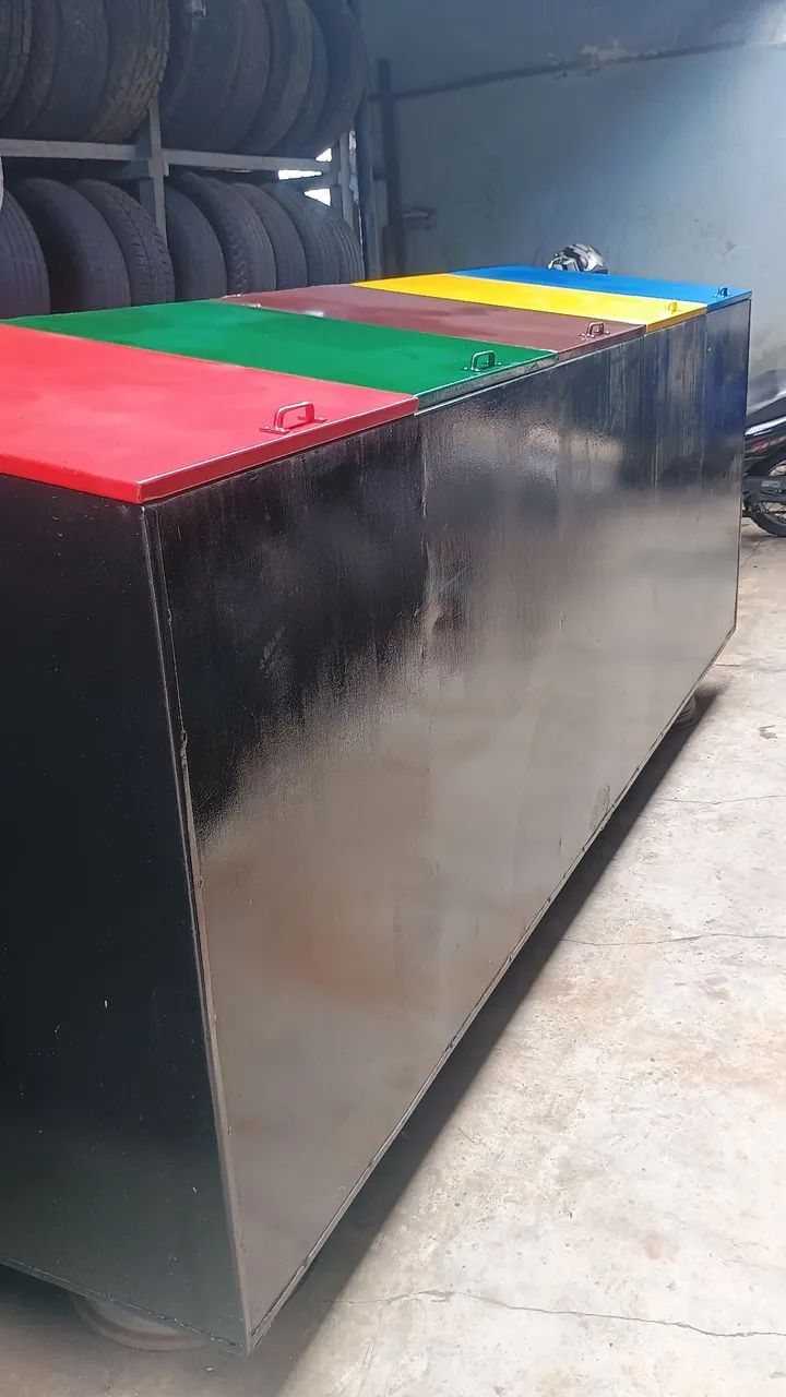 Container lixeira reciclável 5 compartimentos  - Foto 2