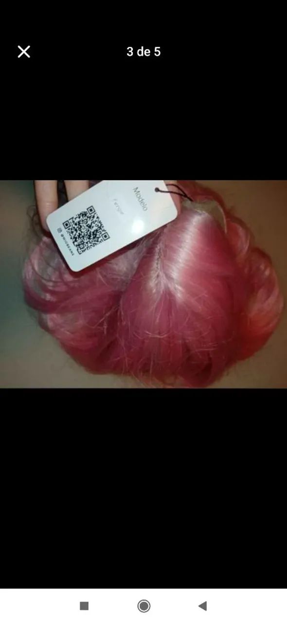 peruca wigbeens fergie rosa 80cm - Foto 4