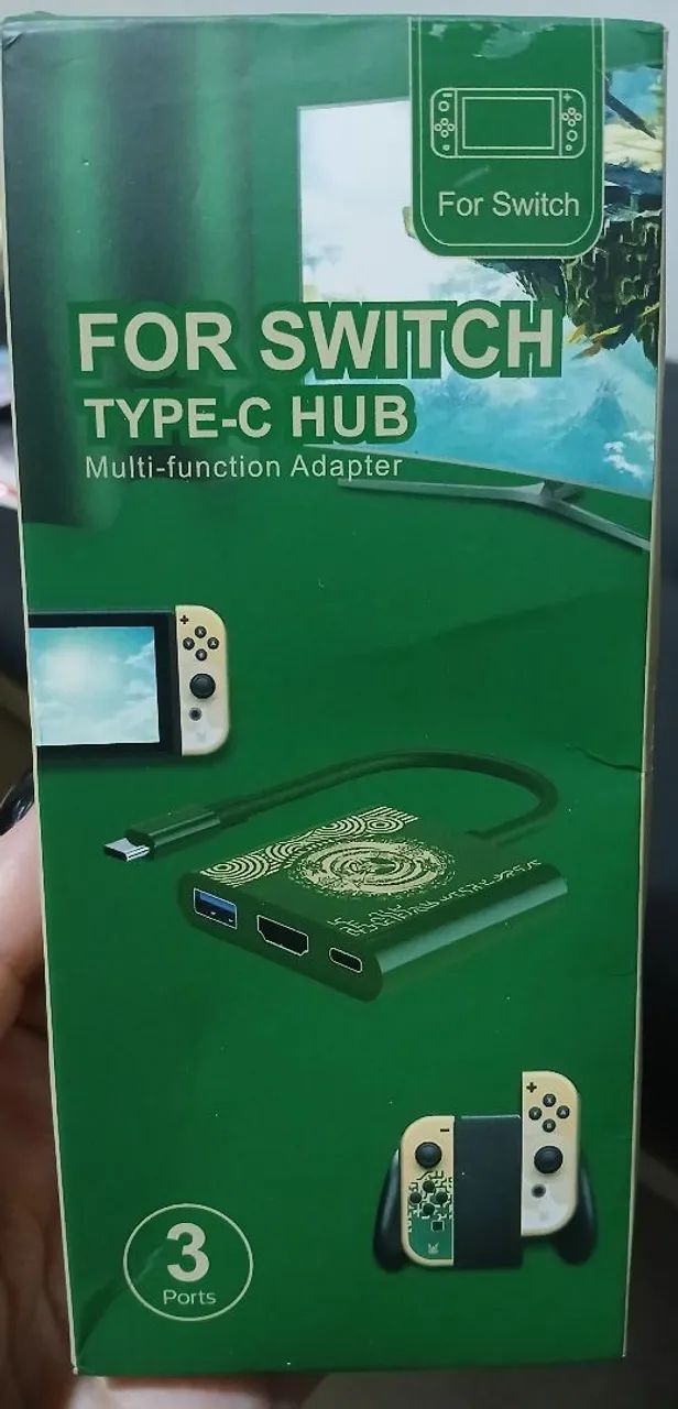 Dock station nintendo switch 3 em 1
