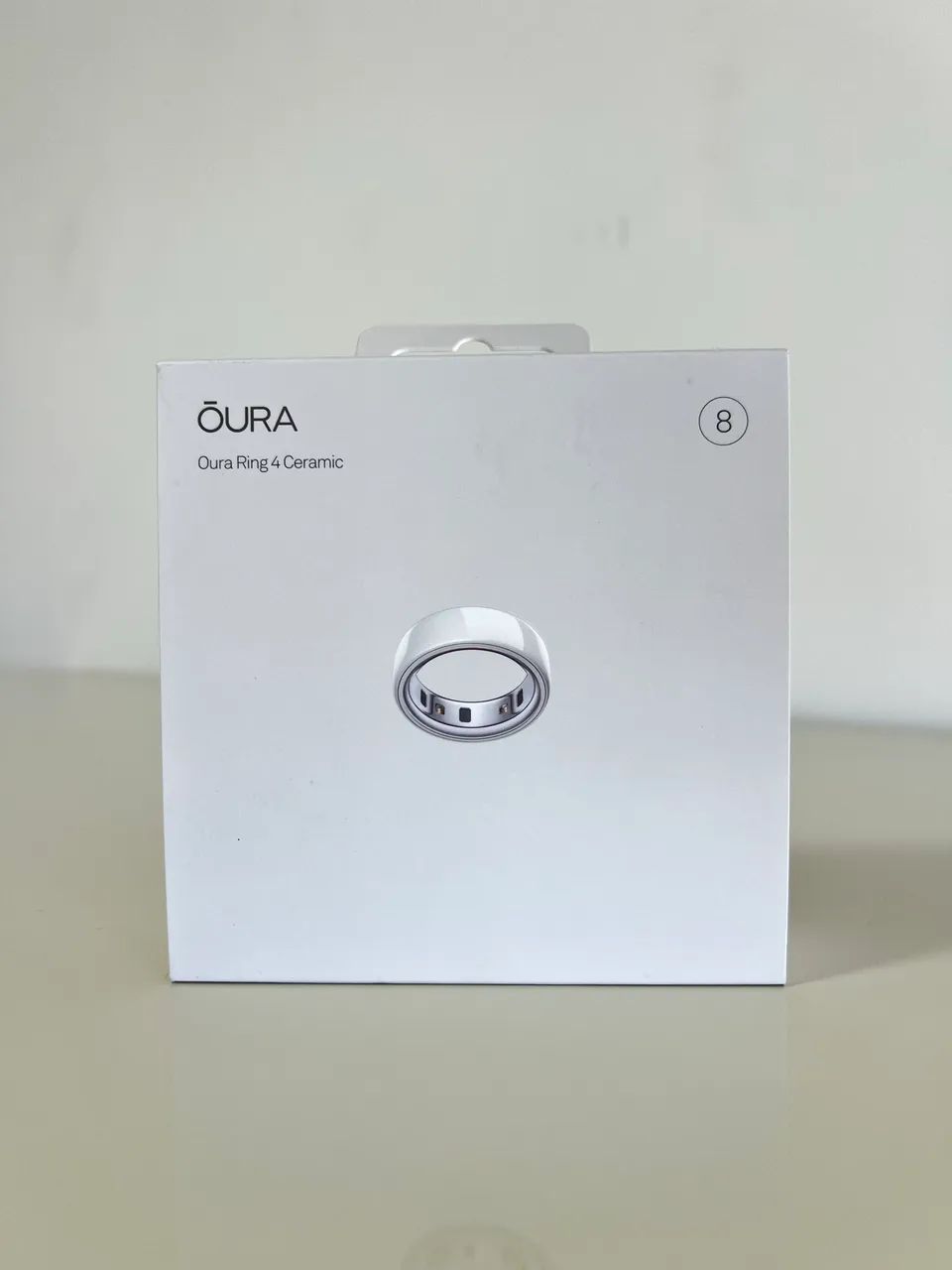 OURA RING 4 TAMANHO 8 CERAMIC BRANCO