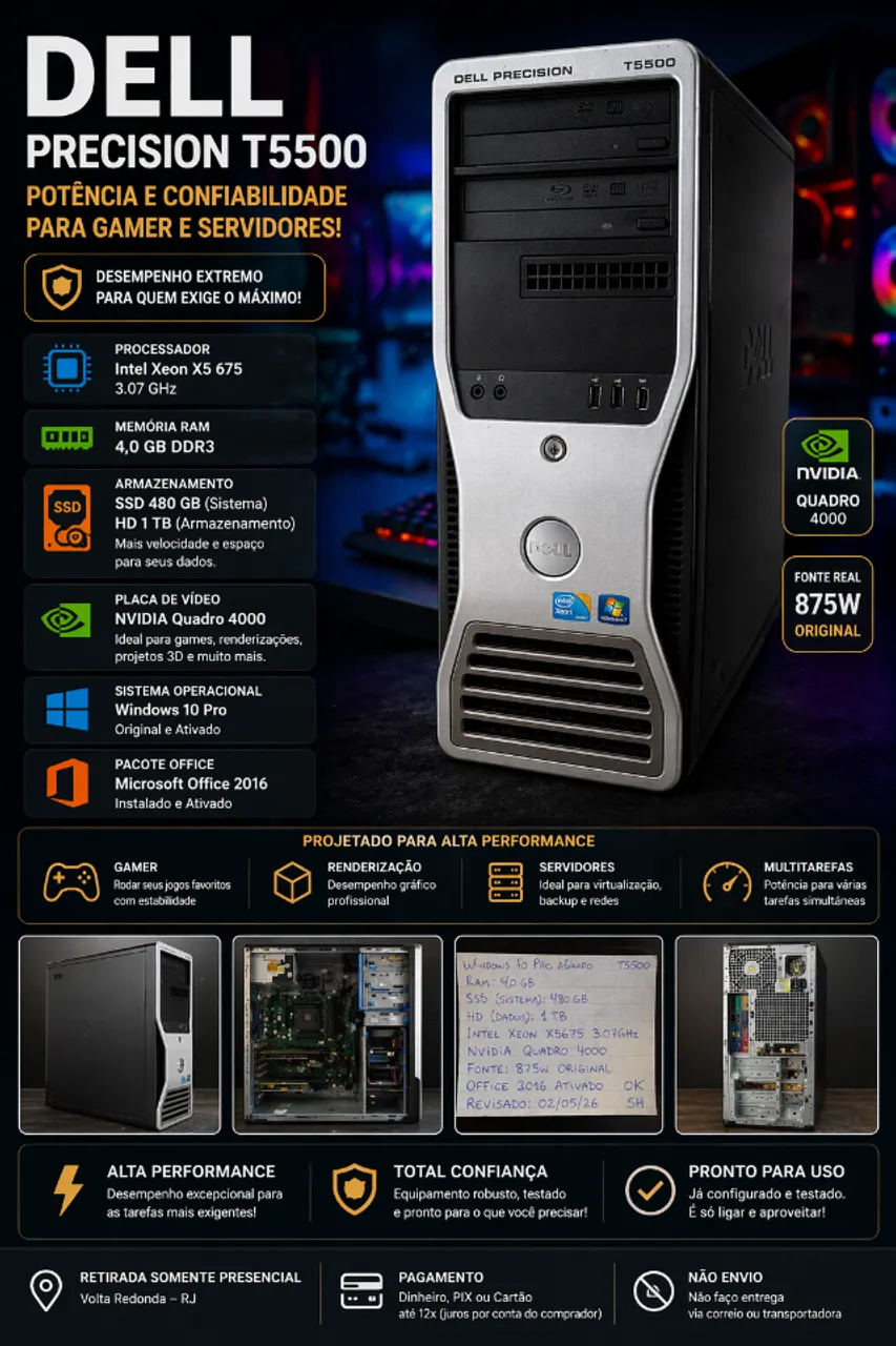 PC Dell Optiplex 3020 i3 SSD 480GB Rápido + RAM: 8GB - Win 10 Pro