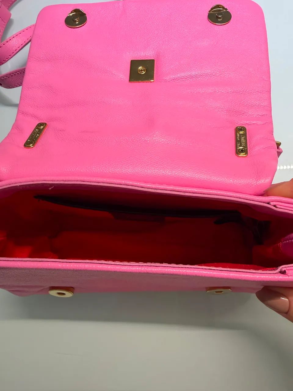Bolsa Schultz - Pink - Couro Natural - Foto 3