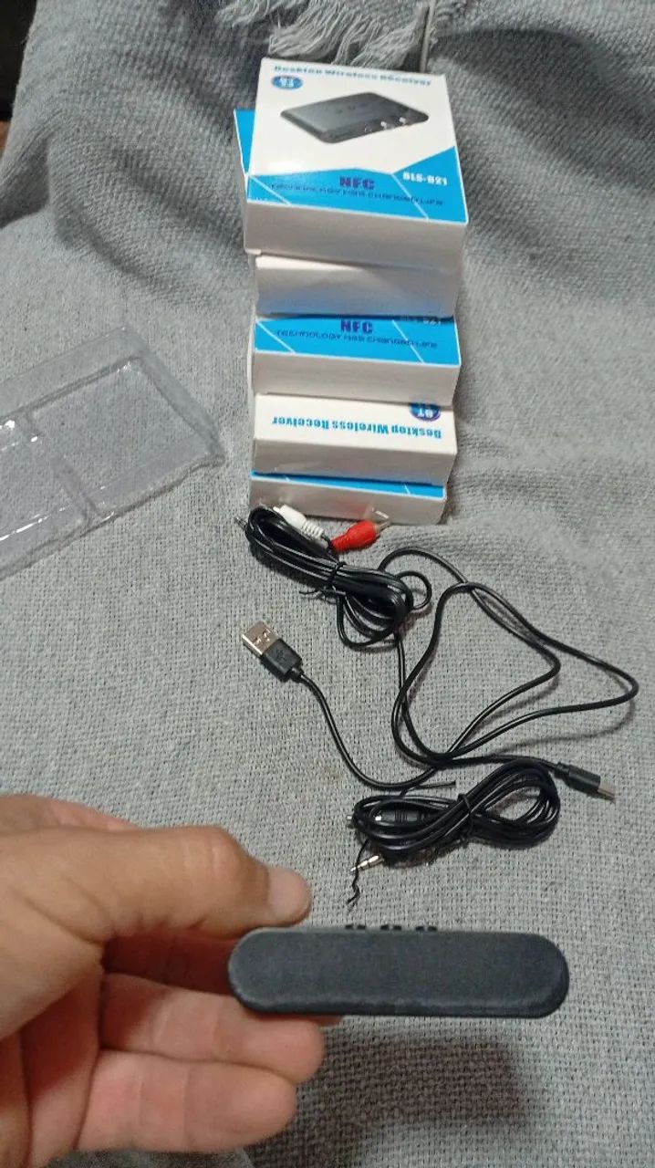 Kit bluetooth pra rádio antigo aparelho cabo P2 e RCA pega pendrive e bluetooth  - Foto 3