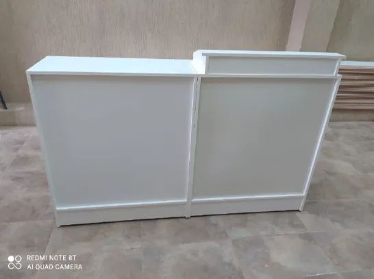 Balcão Caixa + Balcão Atendimento MDF branco - Foto 2