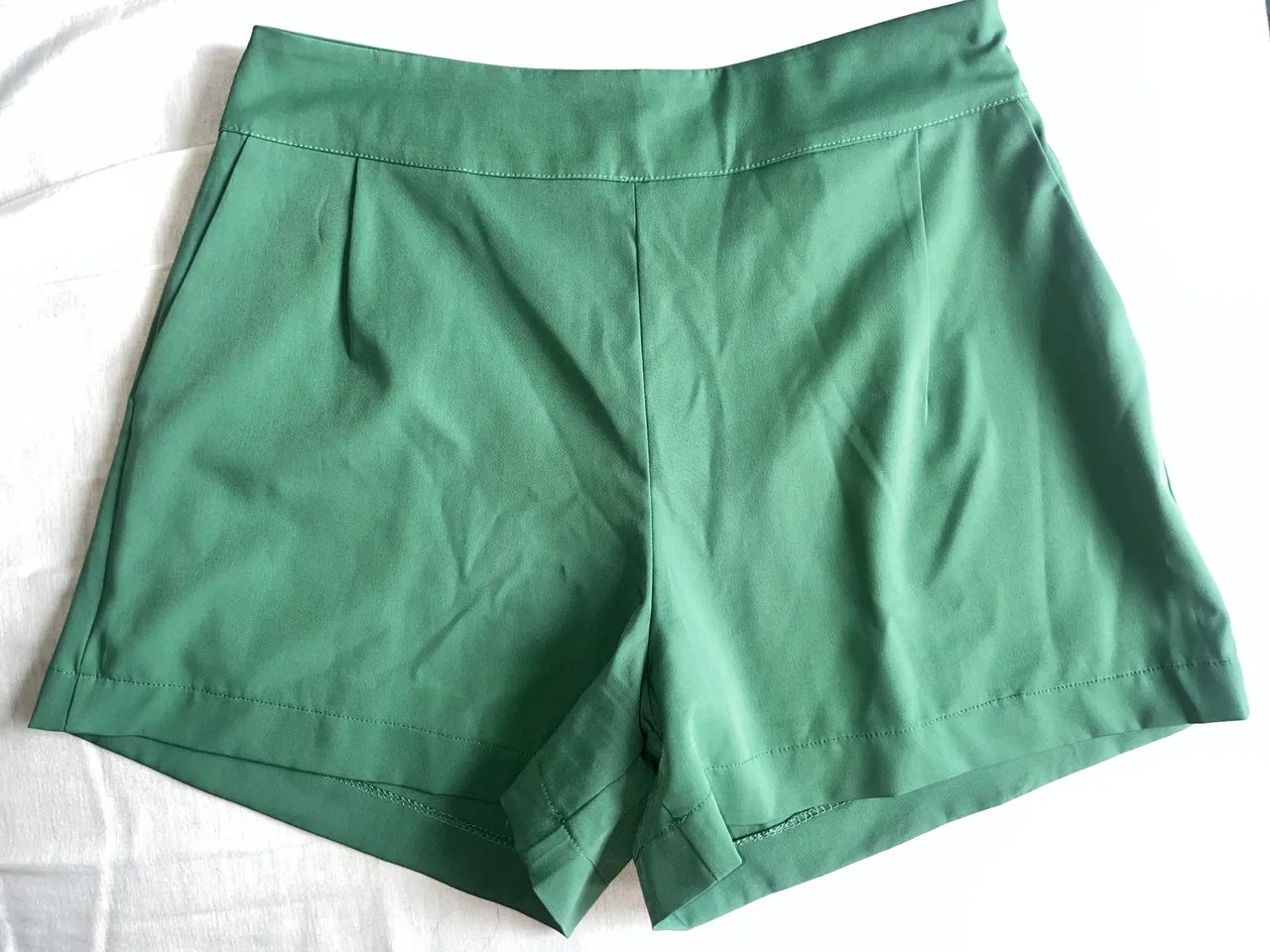 short de tecido forrado - usado 1x 