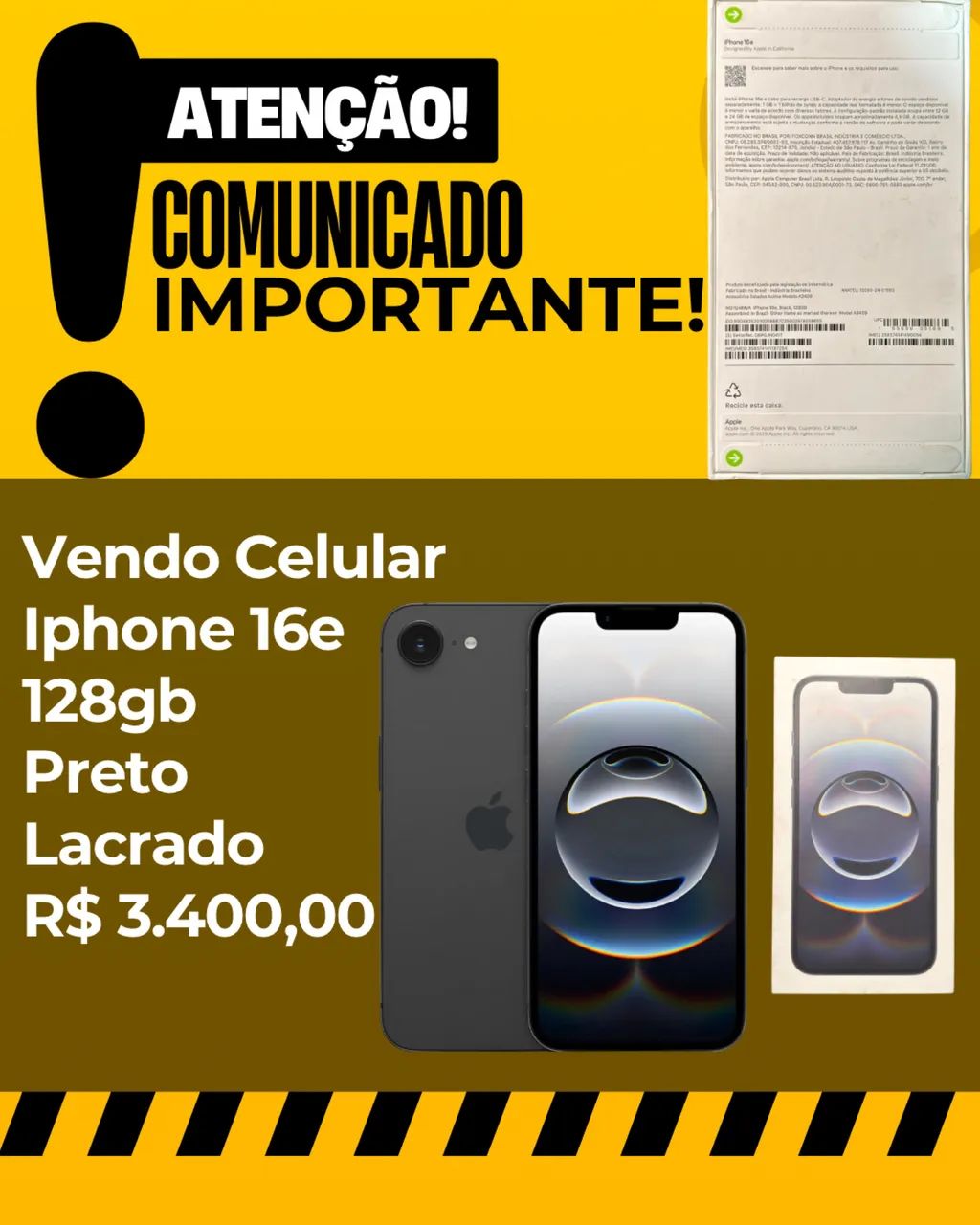 iPhone 16e lacrado - Foto 2
