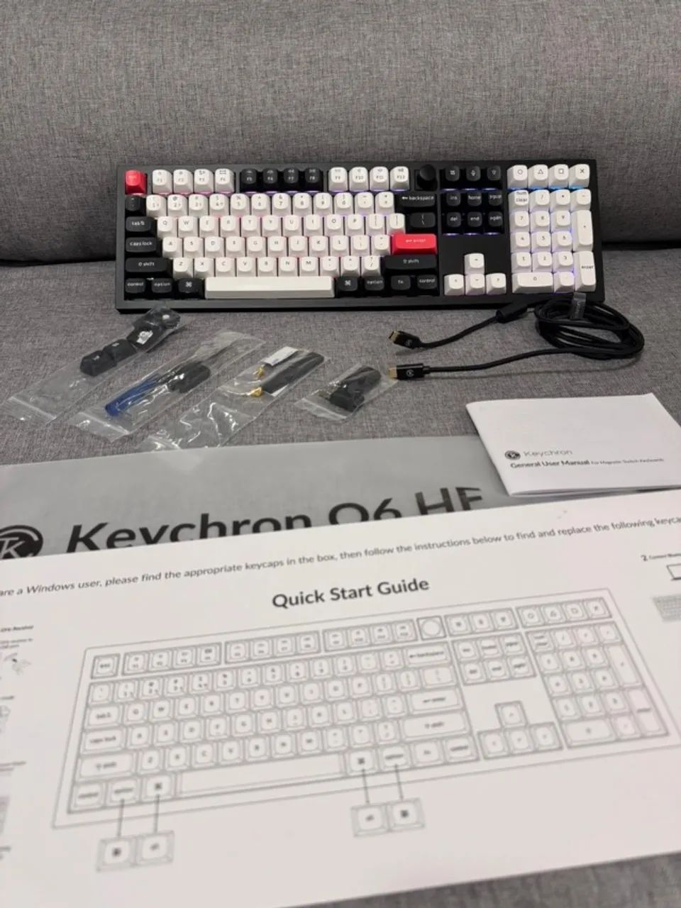 Teclado Mecânico Keychron Q6 HE - Wireless, Switch Magnético Nebula, RGB, Layout americano - Foto 5