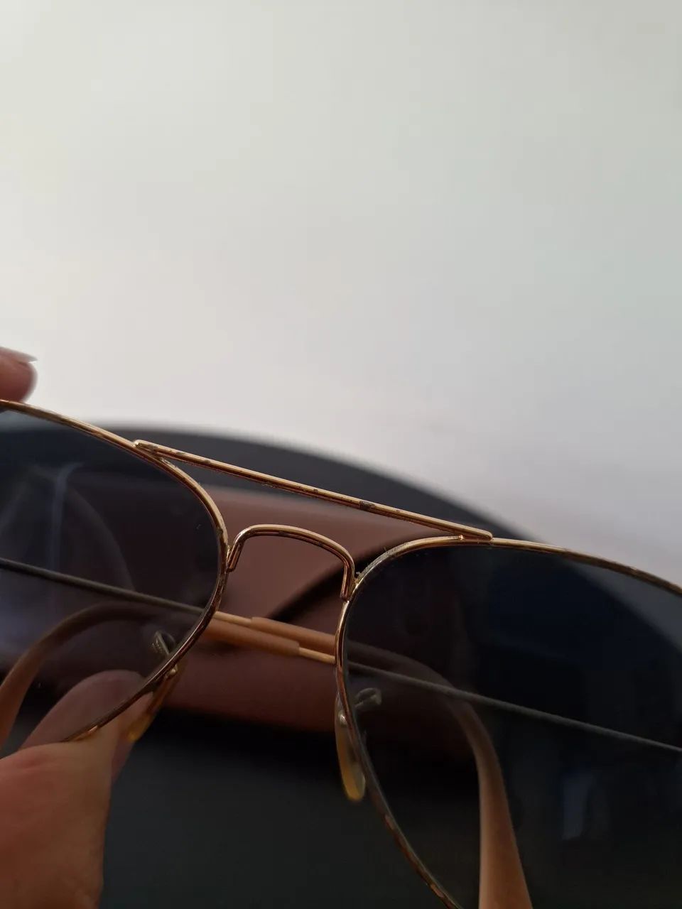 óculos de sol degradê aviador da rayban - Foto 4
