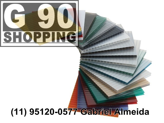 Chapa de Policarbonato Alveolar 2,10 x 6,00mts 6mm de Esp.