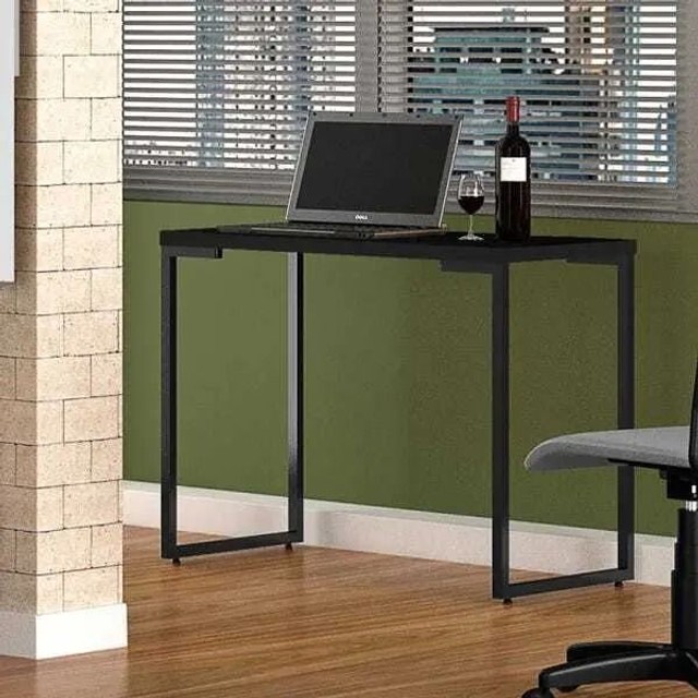 Escritório sala mesa office escrivaninha pé de ferro 