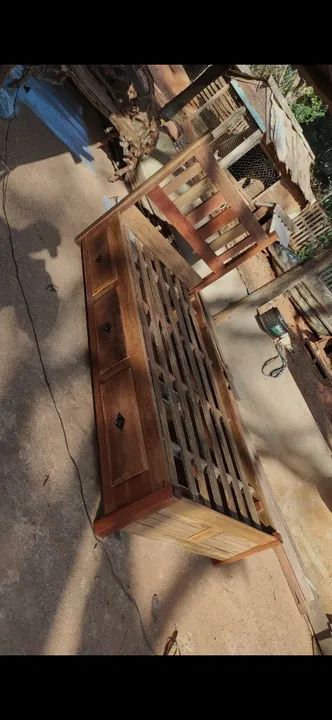 Cama em madeira demolição  - Foto 4