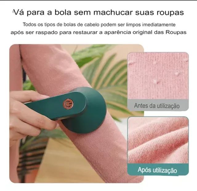 Papa Bolinhas Elétrico Removedor Pelos Fiapos Roupas Sem Fio - Foto 2
