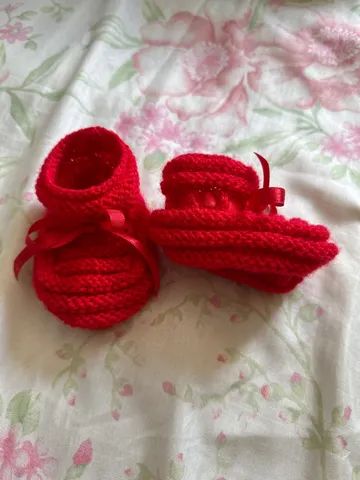 Sapatinho Bebê RN a 6 meses vermelho  - Foto 2