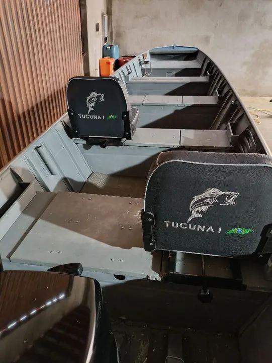 Barco de alumínio Sanáutica com motor 30hp - Foto 2