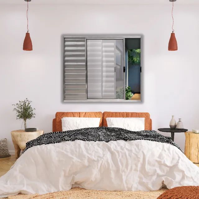 Veneziana Três Folhas de Alumínio  Brilhante - Foto 2