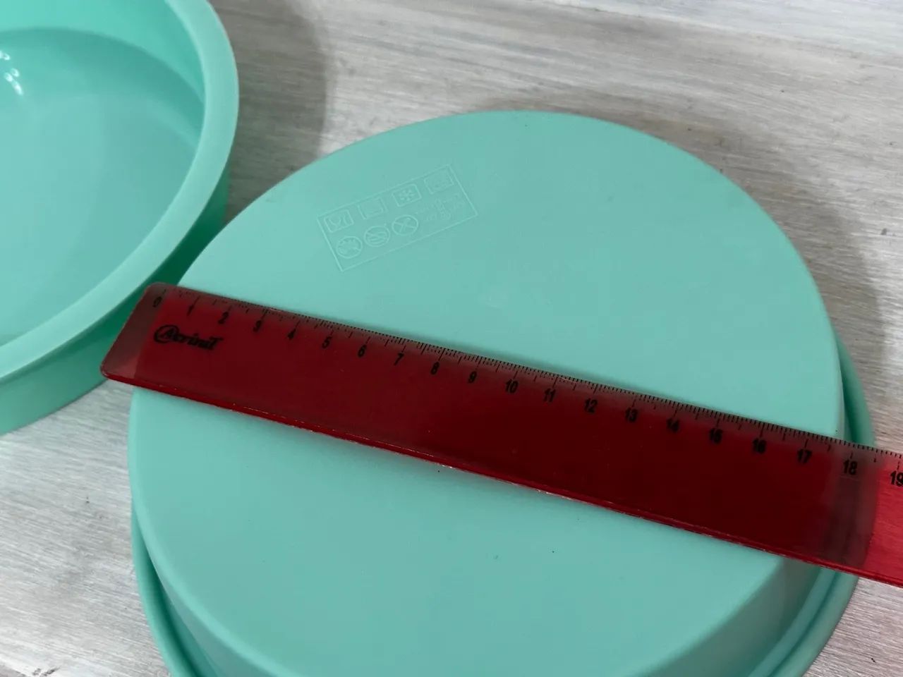 2 Formas de Silicone redondas 18cm - Verde Claro - Foto 4