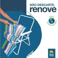 Forro Refil Cadeira Praia Reclinavel Deitar Montagem 2 Minutos - Foto 6