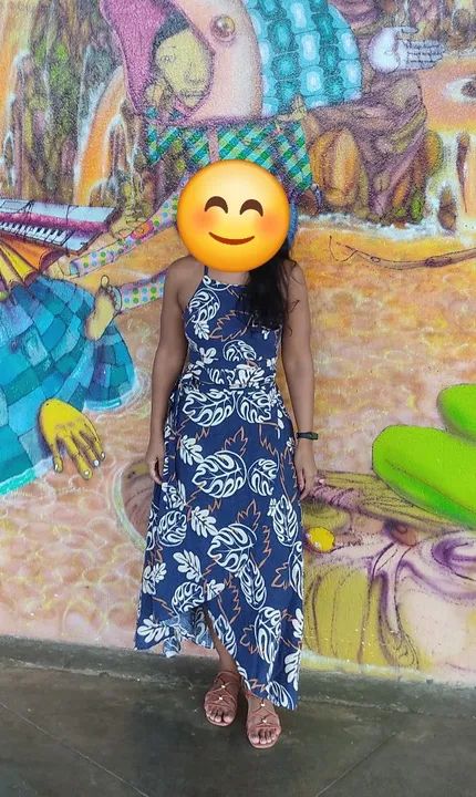 Conjunto estampado azul floral